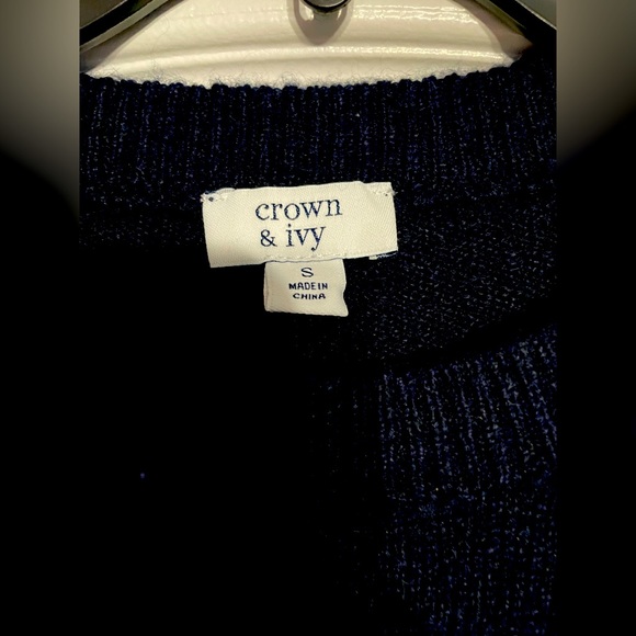 Crown & Ivy multicolored hearts knit sweater - Picture 2 of 3